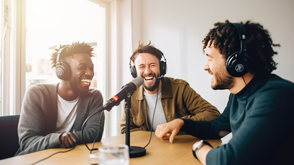 Man online radio host enjoys talking and interviewing with their special guest